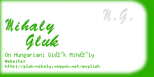 mihaly gluk business card